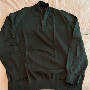Nautica Men's Forest Green Zip-Up Sweater